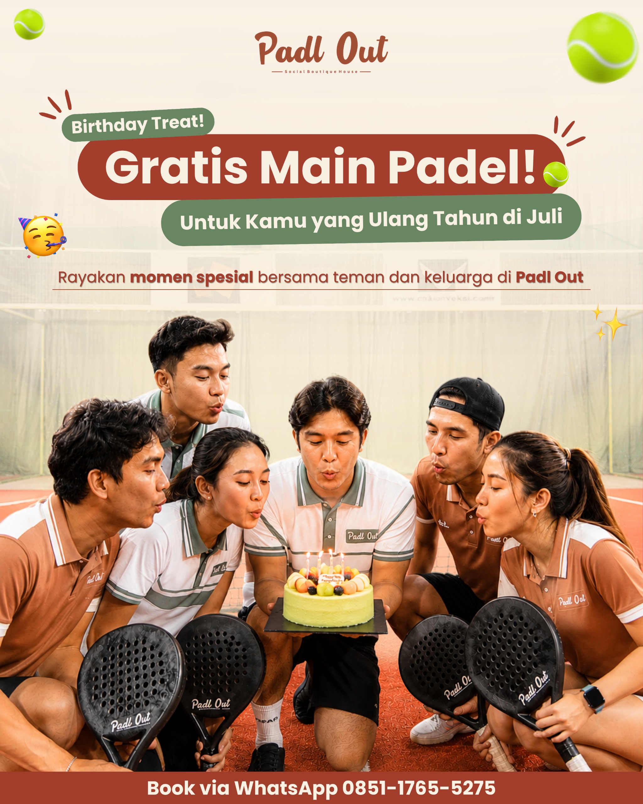 Birthday Treat gratis main padel Padl Out